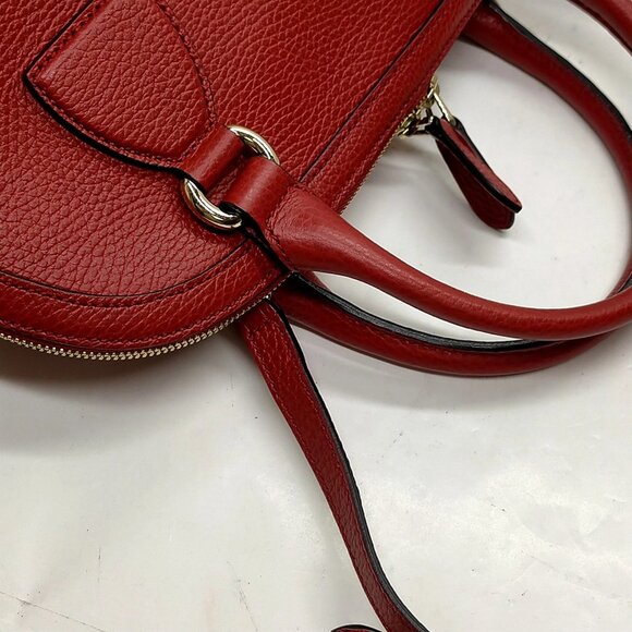 Gucci Red Leather Hand Bag mon875-101025 - Picture 9 of 16